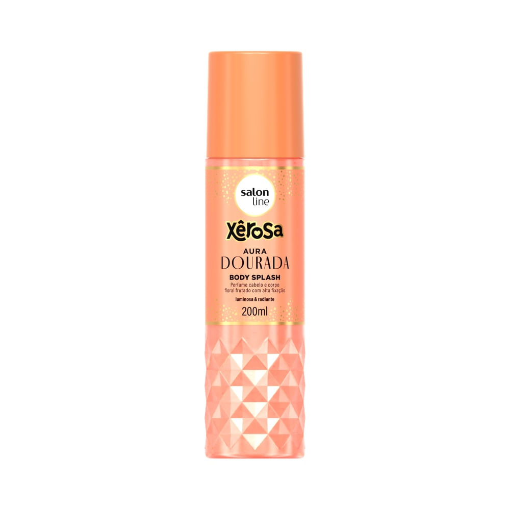 Frasco de Body Splash Salon Line Xêrosa Aura Dourada 200ml